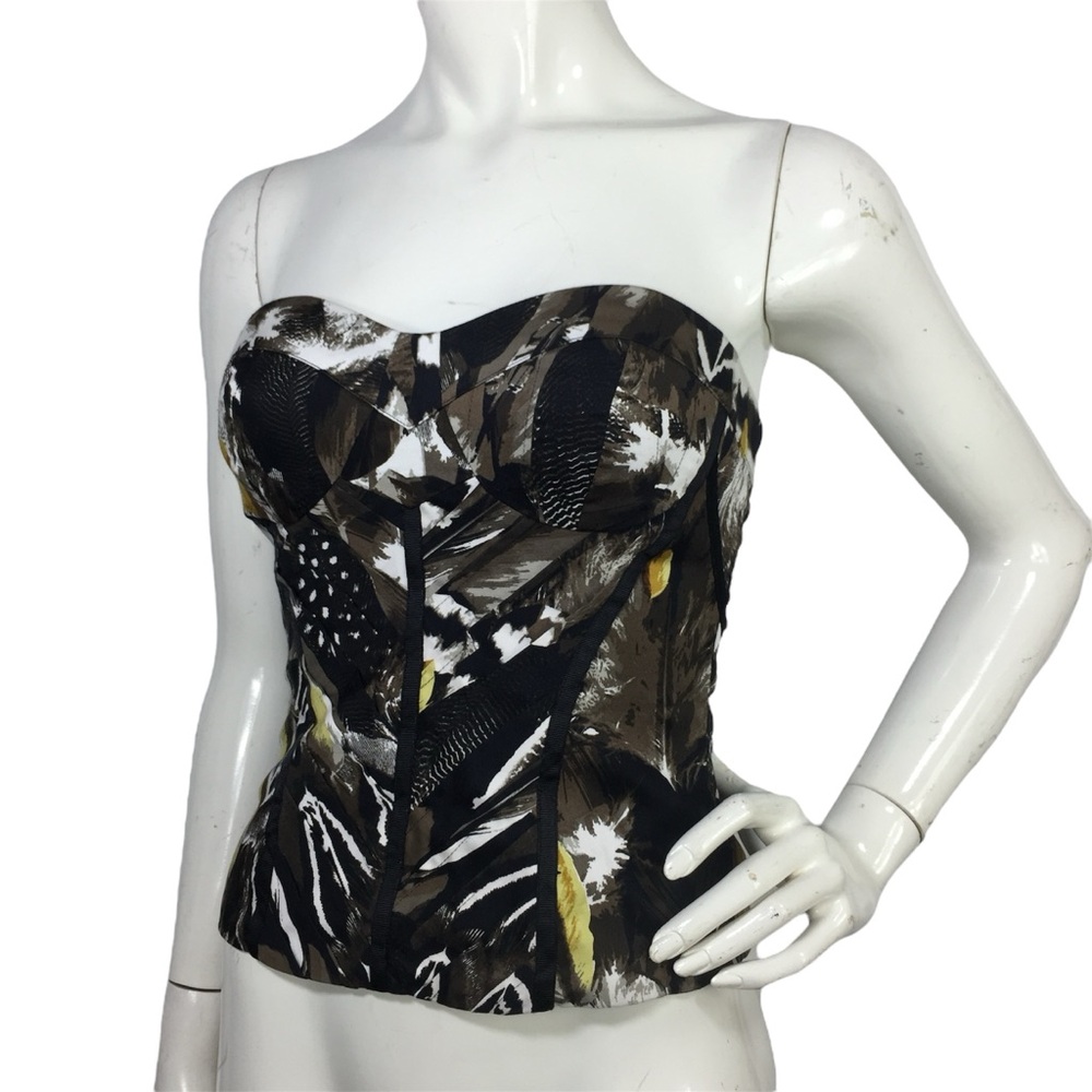 Bebe Multicolor Bustier Top Sweetheart Neckline XS